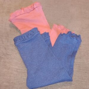 Garanimals Pink and Blue Ruffled Leggings-24 Months